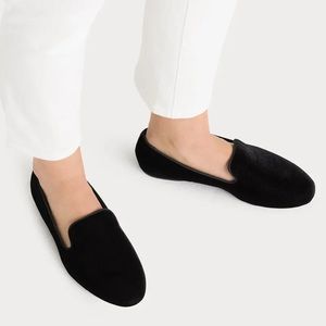 Birdies the starling velvet flats loafers